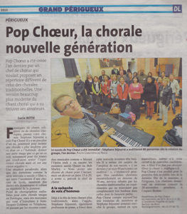 chorale pop choeur perigueux