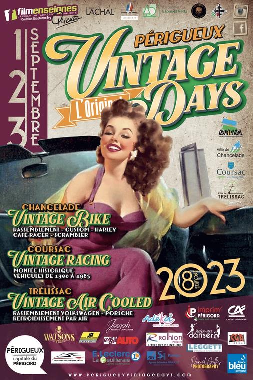 affiche vintage days perigueux 2023