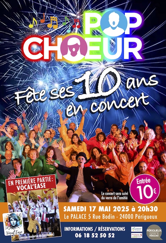 Concert 10 ans pop choeur
