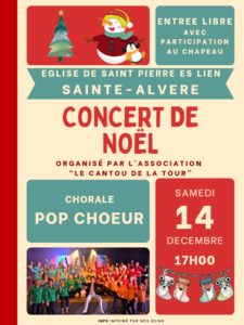 concert noël sainte alvère chorale pop choeur