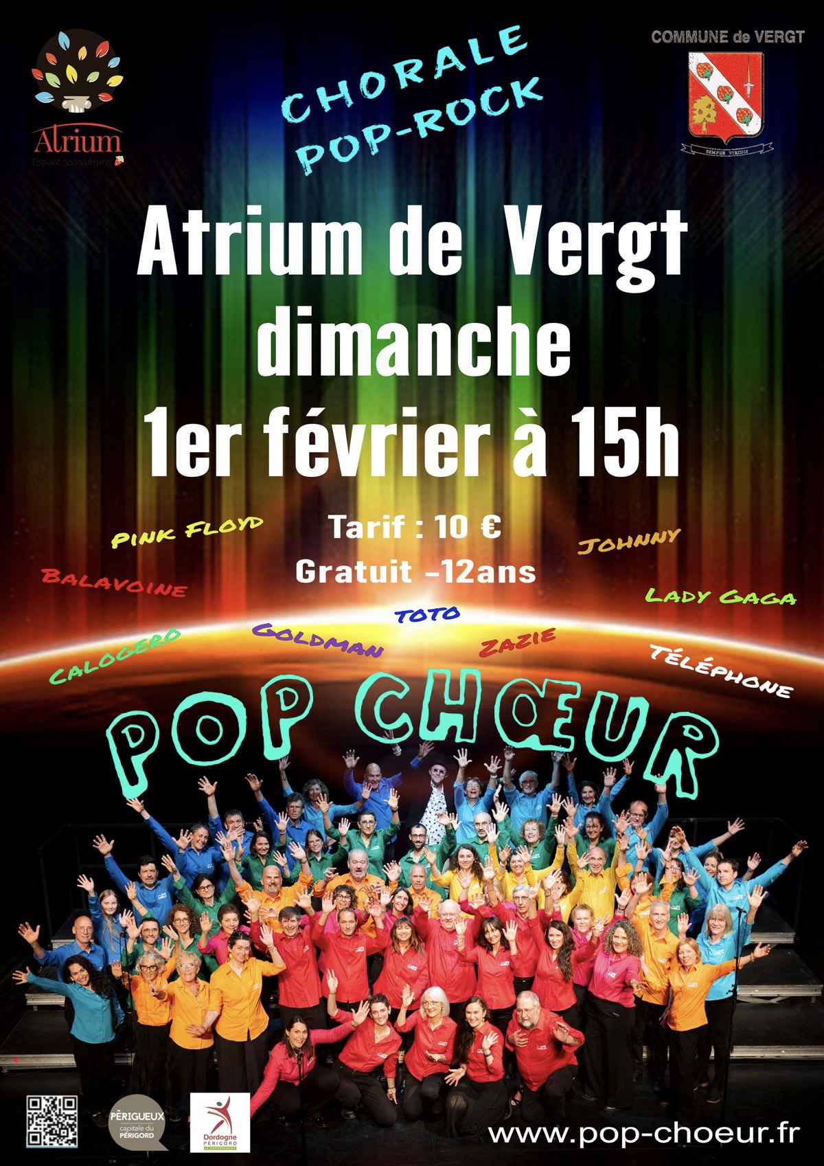 concert chorale pop choeur pop-rock Vergt