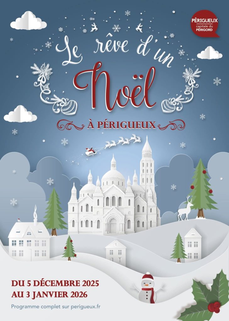 Affiche marche de noël de Périgueux 2025