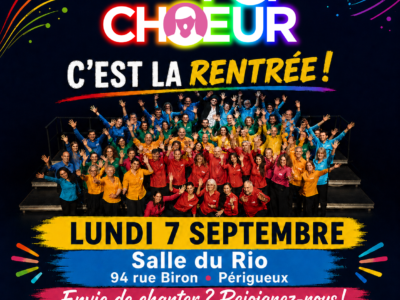 Rentrée chorale pop choeur perigueux