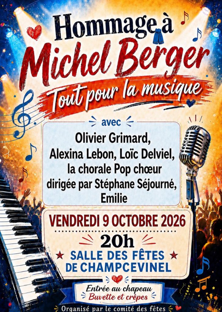 affiche concert Michel Berger champcevinel